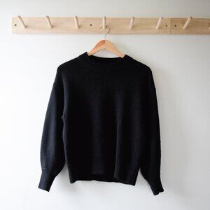 Basic black knit pullover